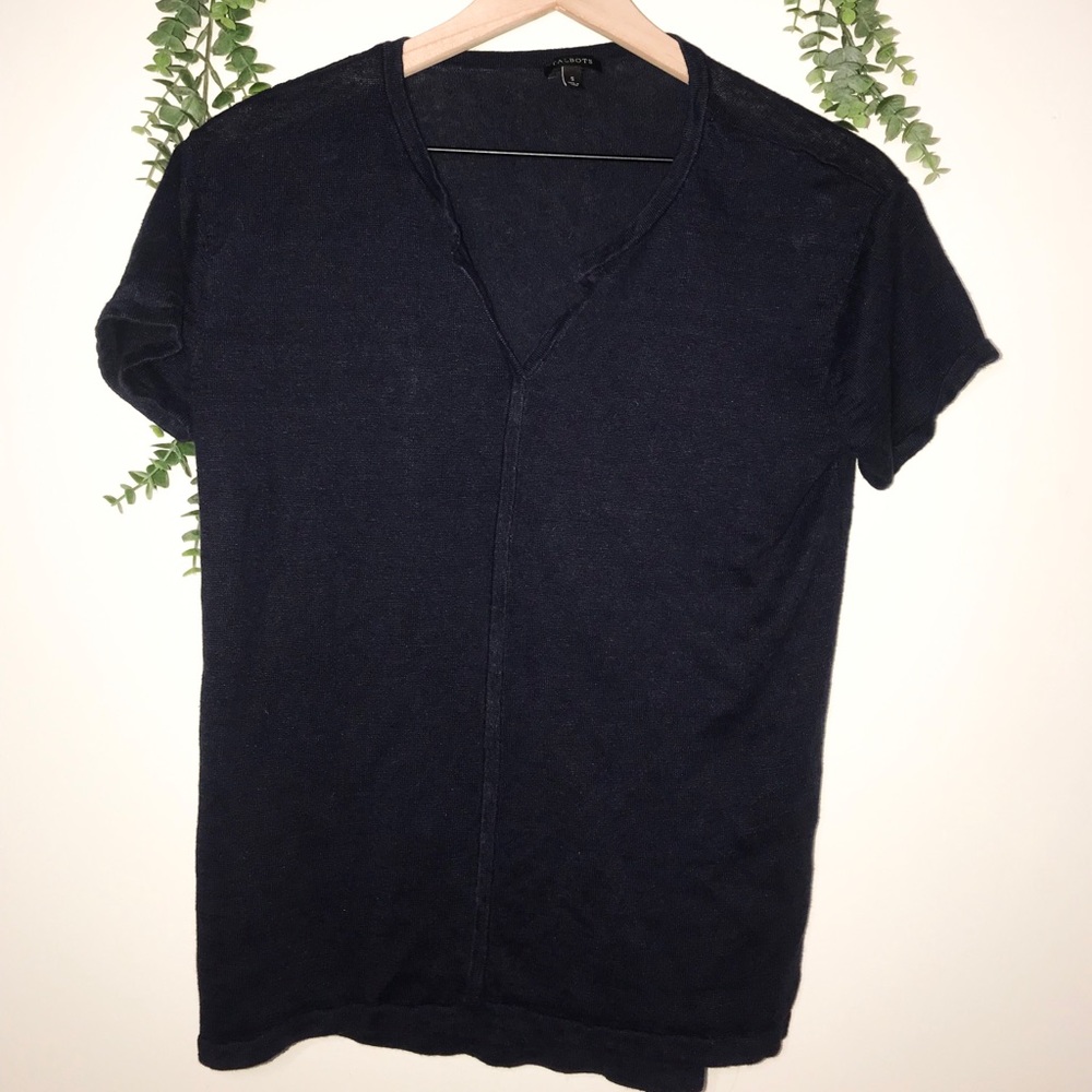 Talbots Linen Knit Top